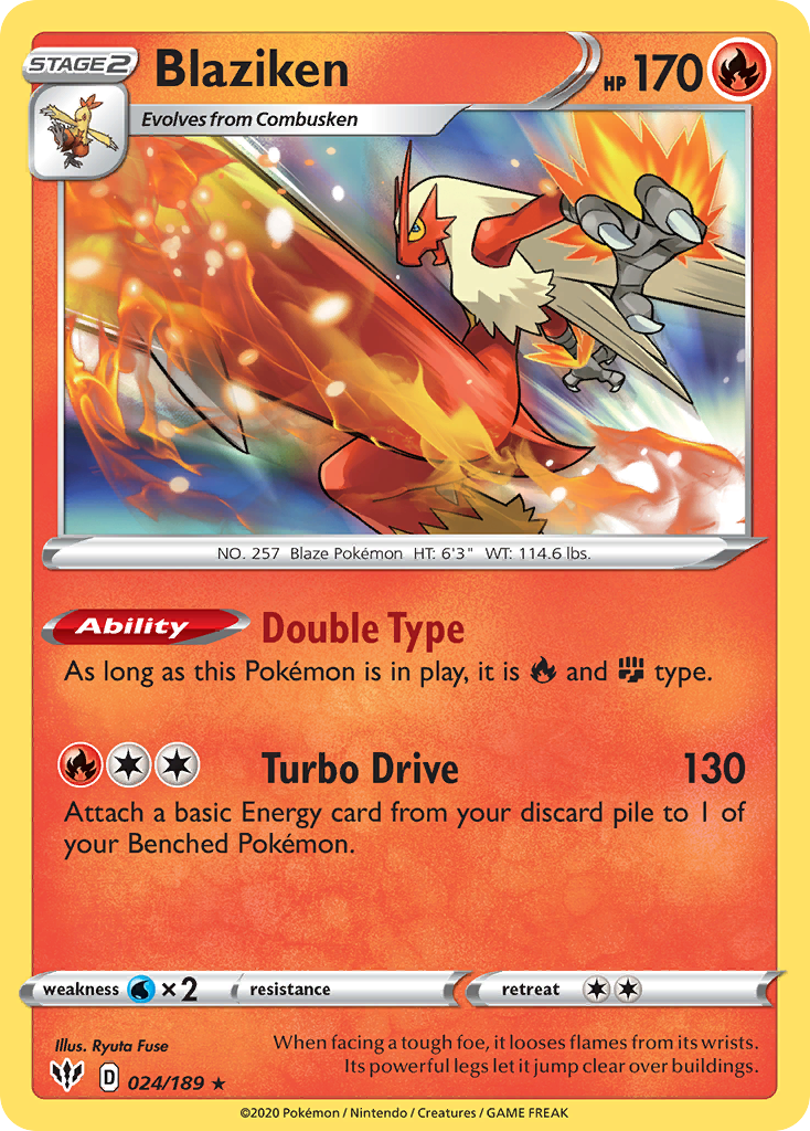 Blaziken - Darkness Ablaze 024/189 (Foil) - Near Mint