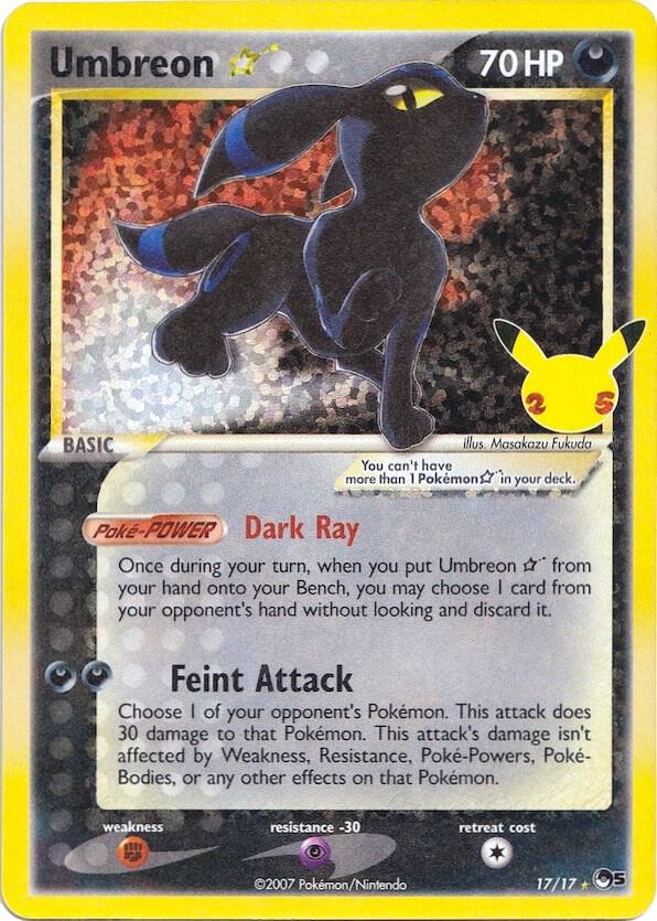 Umbreon Gold Star - Celebrations: Classic Collection 17/17 (Foil) - Lightly Played