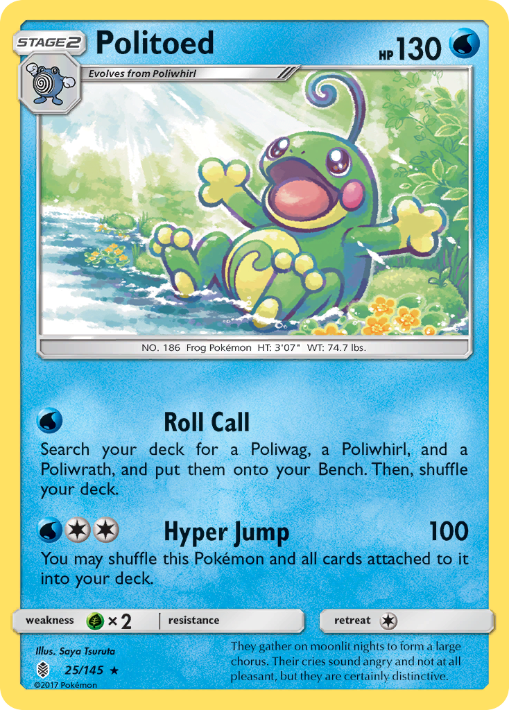 Politoed - Guardians Rising 25/145 (Foil) - Lightly Played - Ungraded