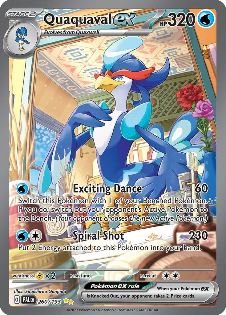 Quaquaval ex - Paldea Evolved 260/193 (Foil) - Moderately Played