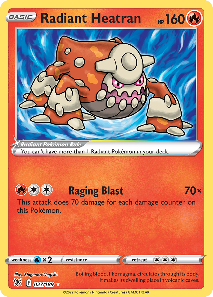 Radiant Heatran - Astral Radiance 027/189 (Foil) - Near Mint
