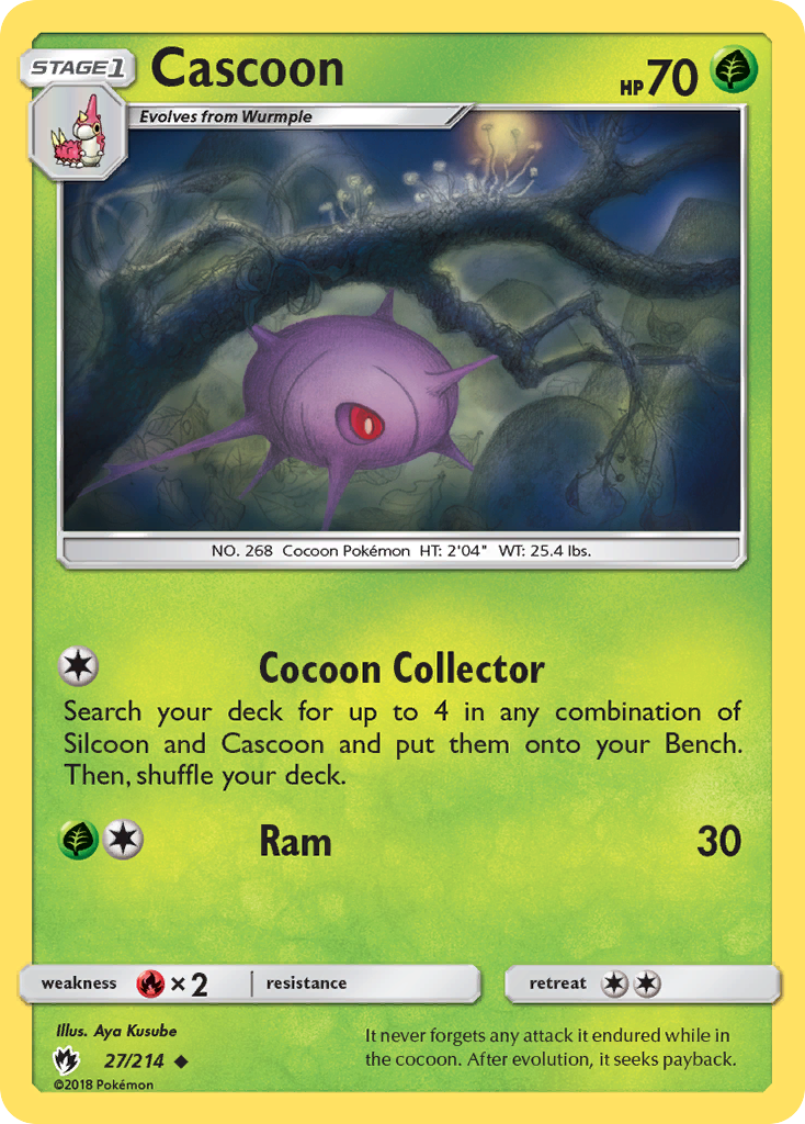 Cascoon - Lost Thunder 27 - Near Mint
