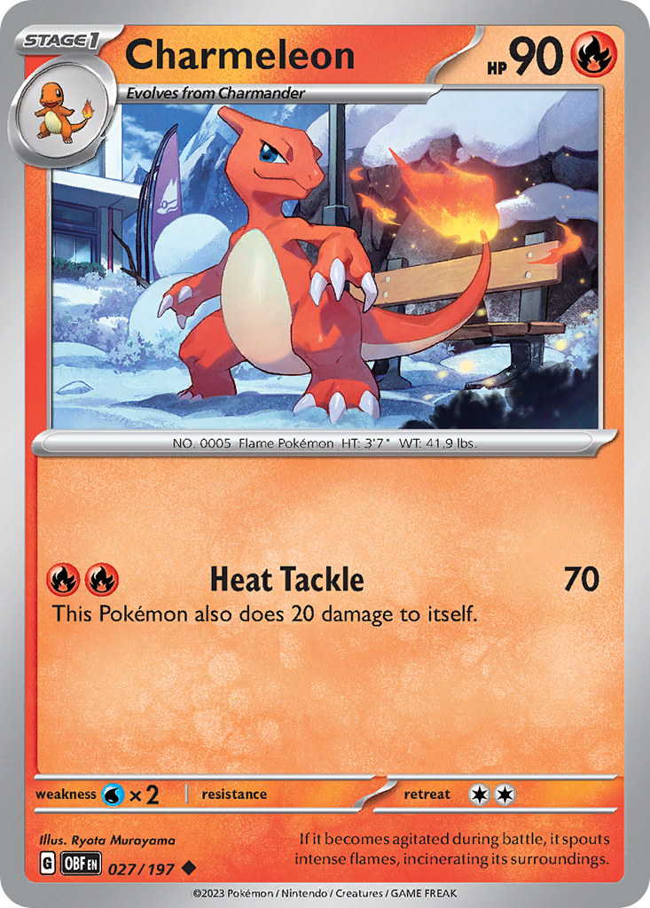 Charmeleon - Obsidian Flames 027/197 - Near Mint
