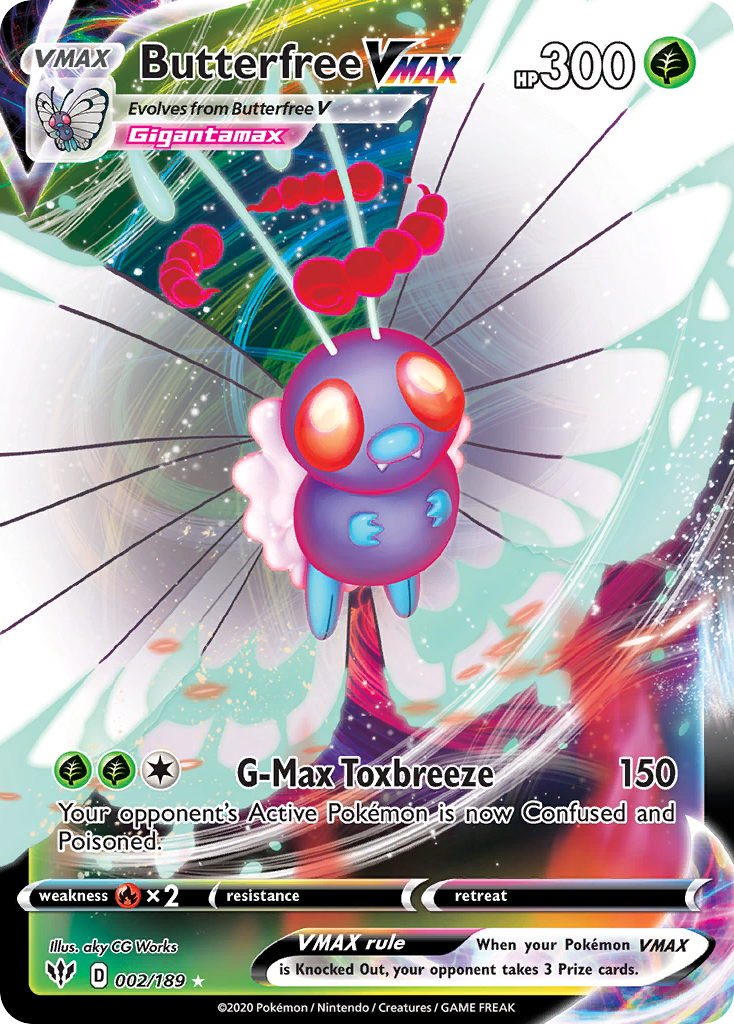 Butterfree VMAX - Darkness Ablaze 002/189 (Foil) - Near Mint