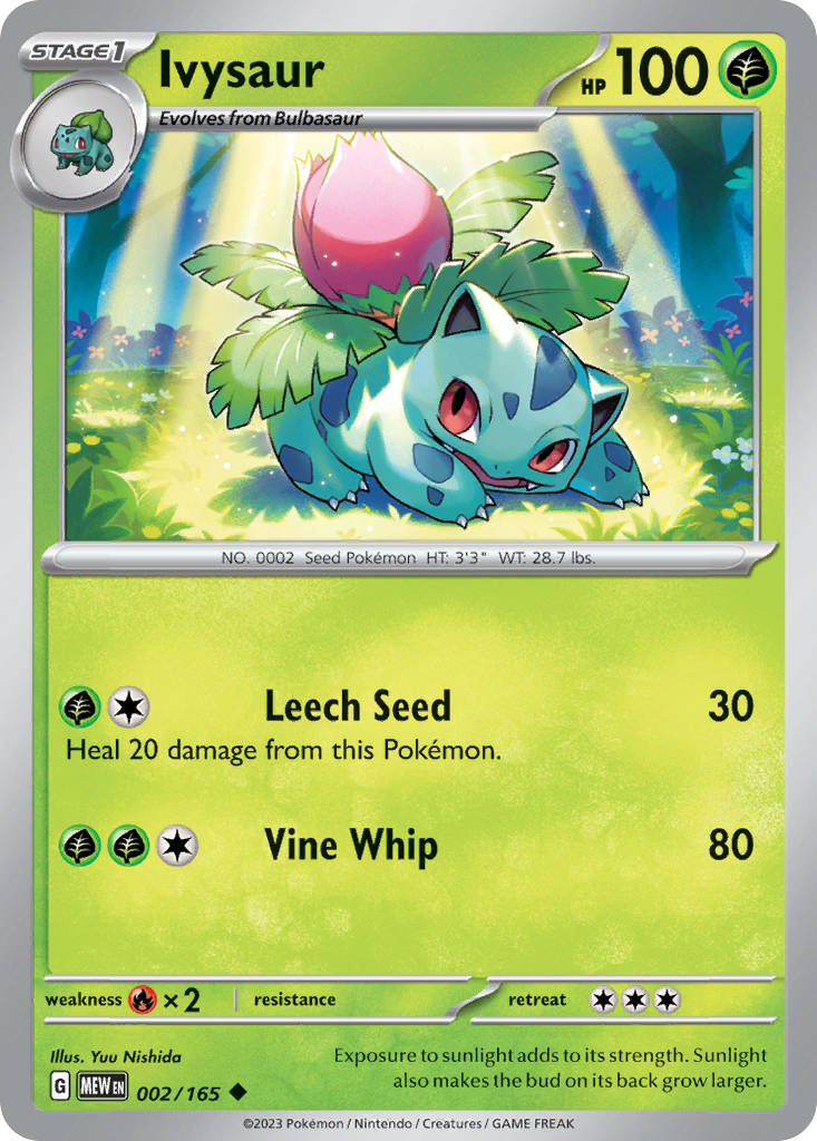 Ivysaur - SV: 151 002/165 - Near Mint