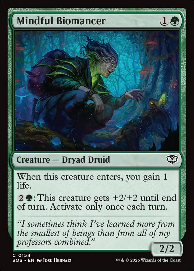 Mindful Biomancer - Secrets of Strixhaven 154 (Foil)