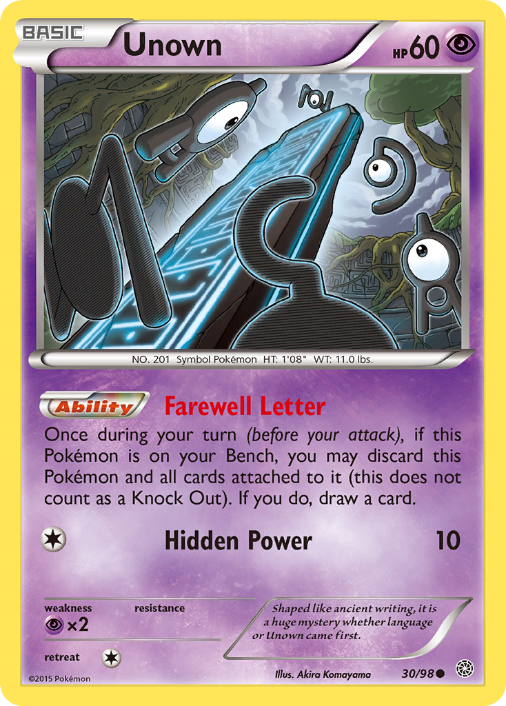 Unown - Ancient Origins 30 (Foil) - Near Mint
