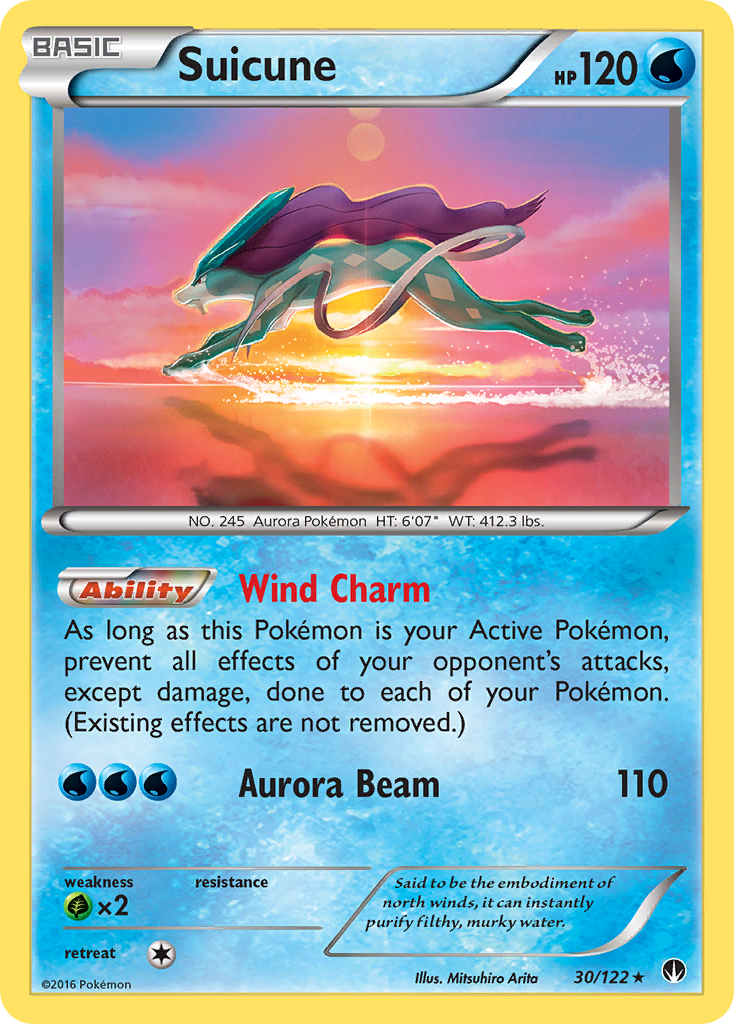 Suicune - BREAKpoint 30 (Foil) - Lightly Played