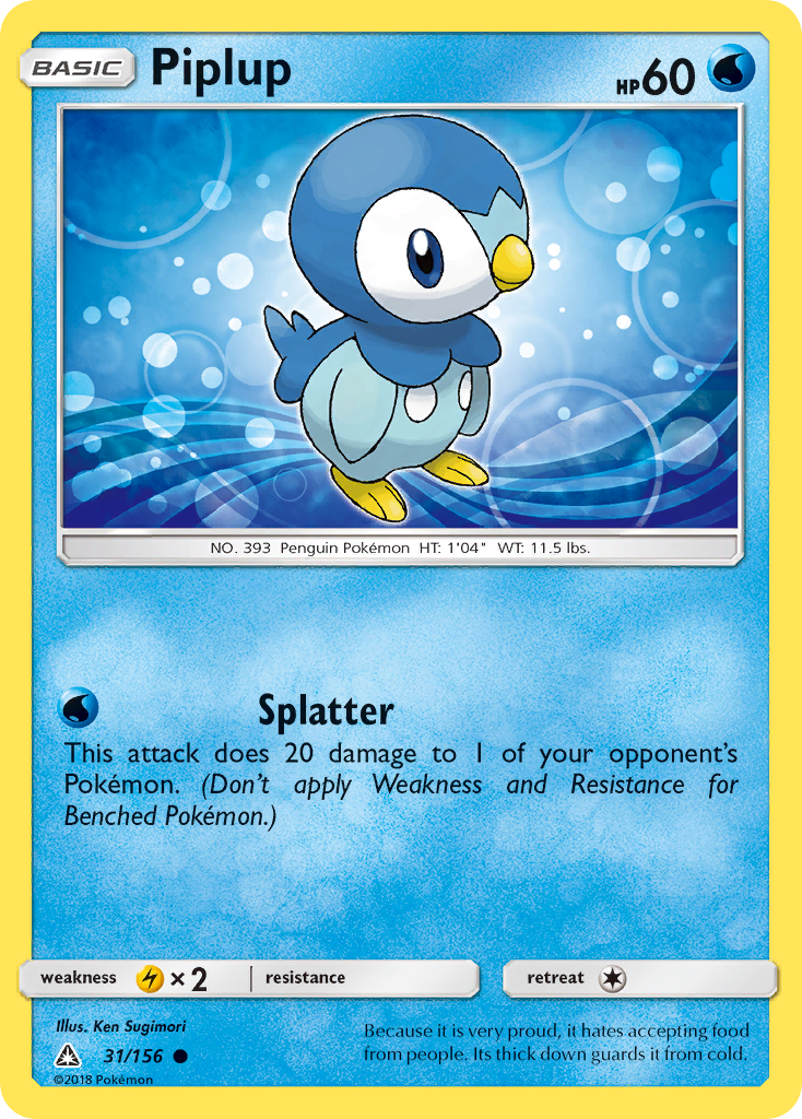 Piplup (31) - Ultra Prism 31/156 - Near Mint