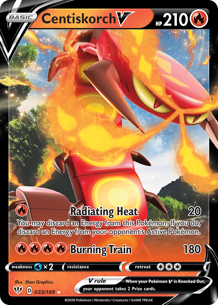 Centiskorch V - Darkness Ablaze 033/189 (Foil) - Near Mint
