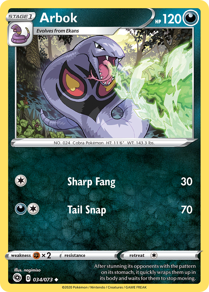 Arbok - Champion's Path 34/73 - Near Mint