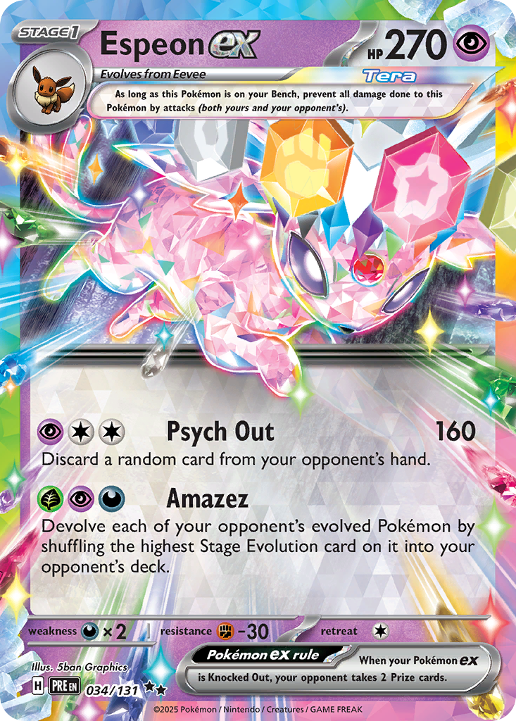 Espeon ex - Prismatic Evolutions 034/131 (Foil) - Near Mint