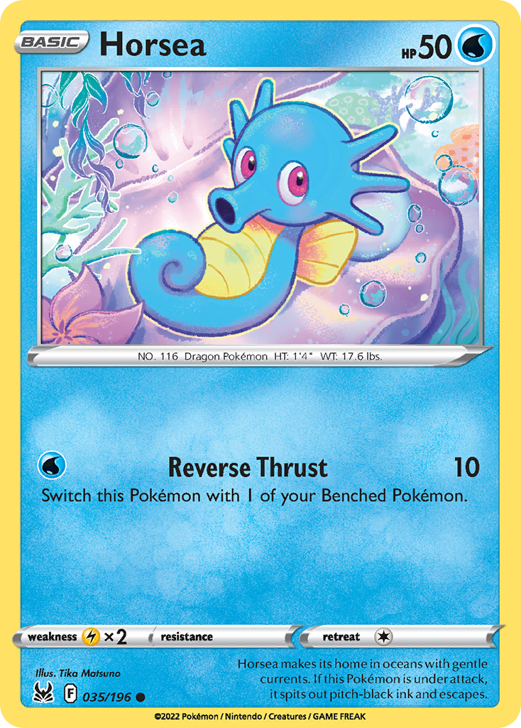Horsea - Lost Origin 035/196 (Foil) - Near Mint