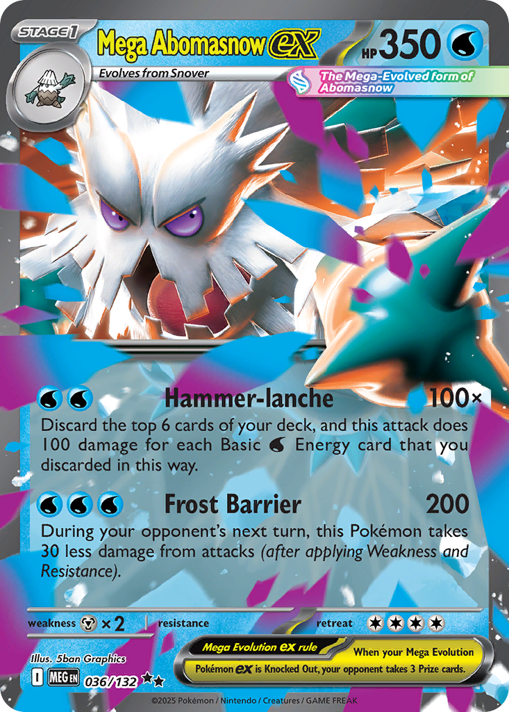 Mega Abomasnow ex - Mega Evolution 036/132 (Foil) - Near Mint