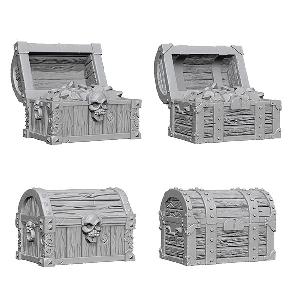 Wizkids Deep Cuts Miniatures: Unpainted Minis - Chests