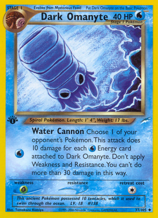 Dark Omanyte - Neo Destiny 37 - Heavily Played