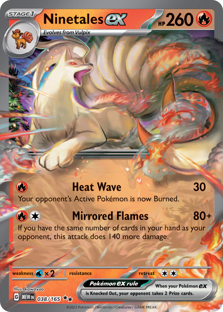 Ninetales ex - SV: 151 038/165 (Foil) - Damaged
