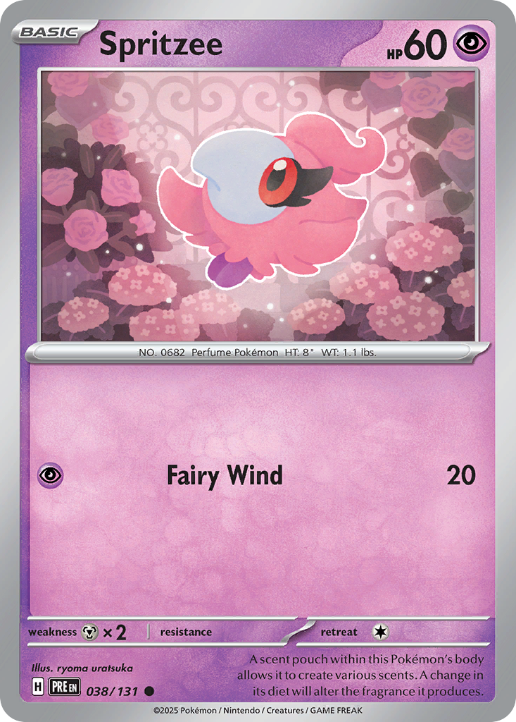 Spritzee (Poke Ball Pattern) - Prismatic Evolutions 038/131 (Foil) - Near Mint