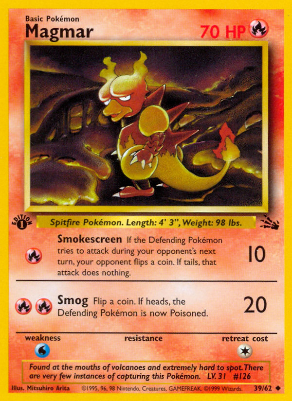 Magmar - Fossil 39 - Near Mint