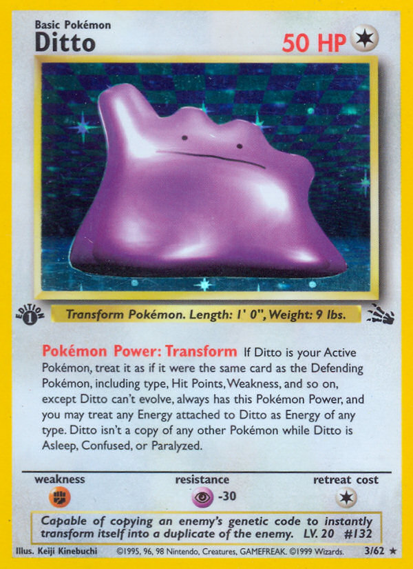 Ditto - Fossil 3 (Foil) (Unlimited) - Heavily Played