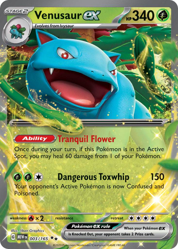 Venusaur ex - SV: 151 003/165 (Foil) - Near Mint