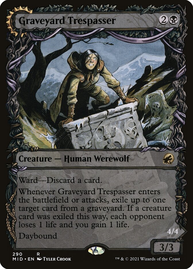 Graveyard Trespasser // Graveyard Glutton - MID 290