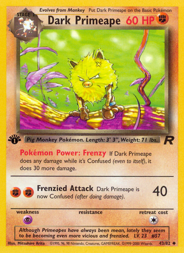 Dark Primeape - Team Rocket 43 - Near Mint