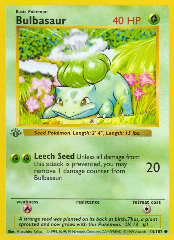Bulbasaur - Base Set (Unlimited) 44 - Near Mint