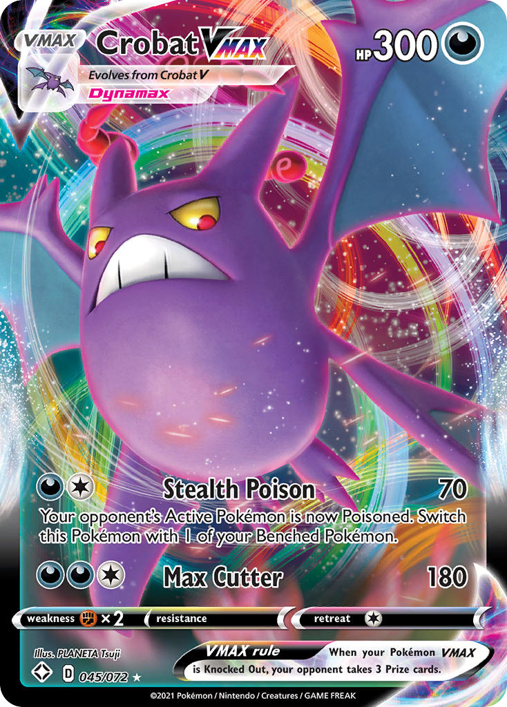 Crobat VMAX - Shining Fates 045/072 (Foil) - Near Mint - Ungraded