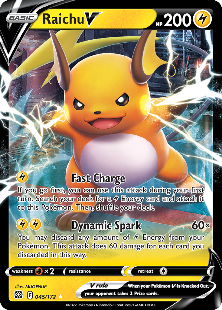 Raichu V - Brilliant Stars 045/172 (Foil) - Near Mint