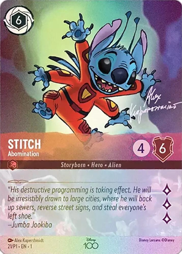 Stitch - Abomination (Alternate Art) - Disney100 Promos 21 (Foil) - Near Mint - CGC 9.0