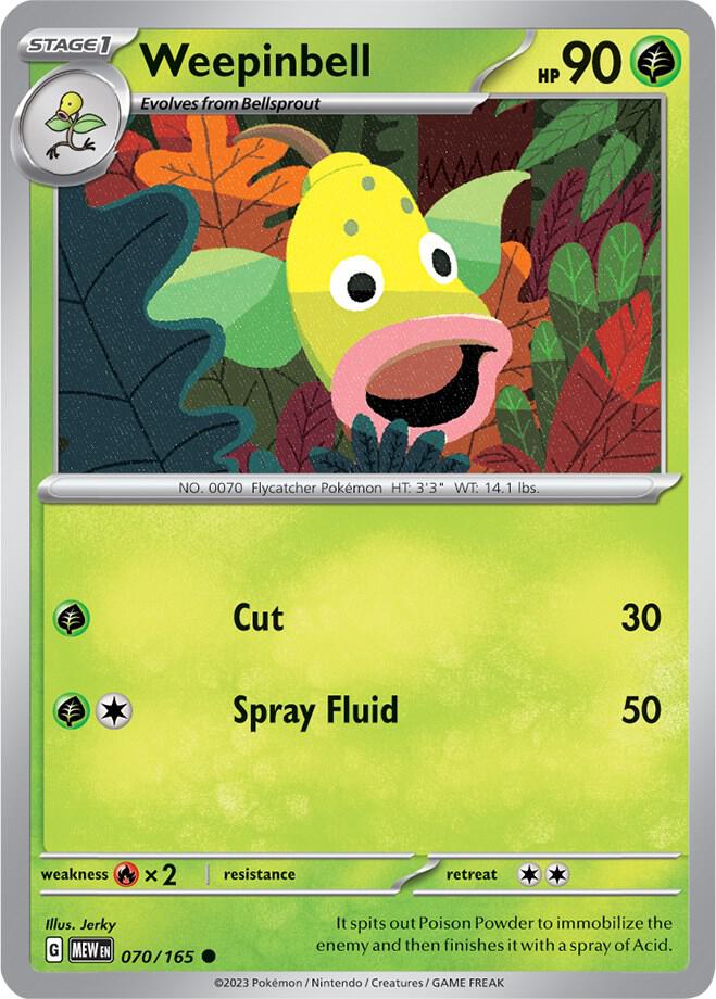 Weepinbell - SV: 151 070/165 (Foil) - Near Mint
