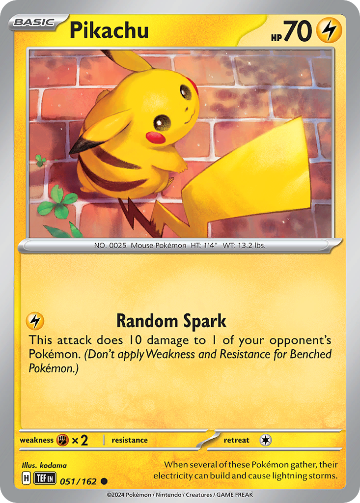 Pikachu - Temporal Forces 051/162 - Near Mint