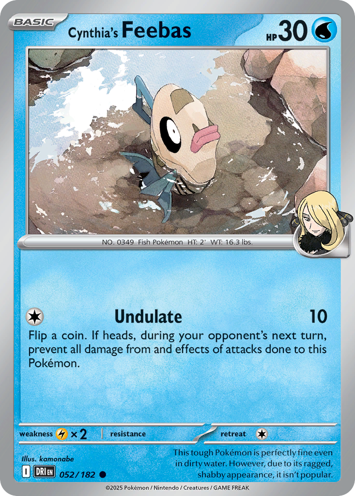 Cynthia's Feebas - Destined Rivals 052/182 - Near Mint