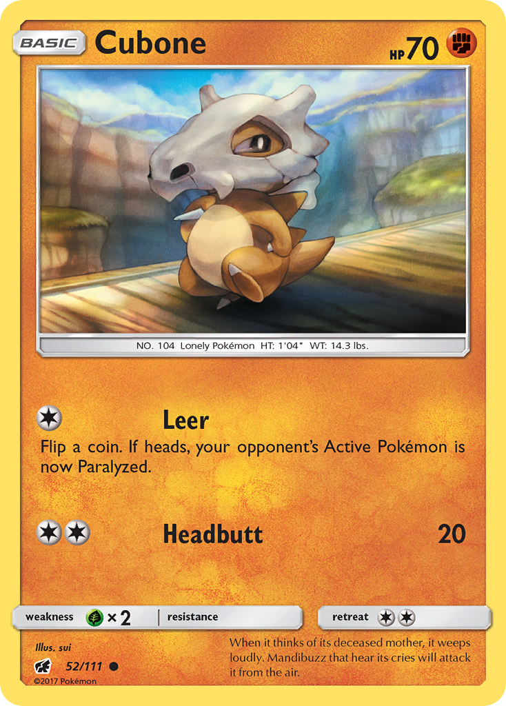 Cubone - Crimson Invasion 52/111 - Near Mint