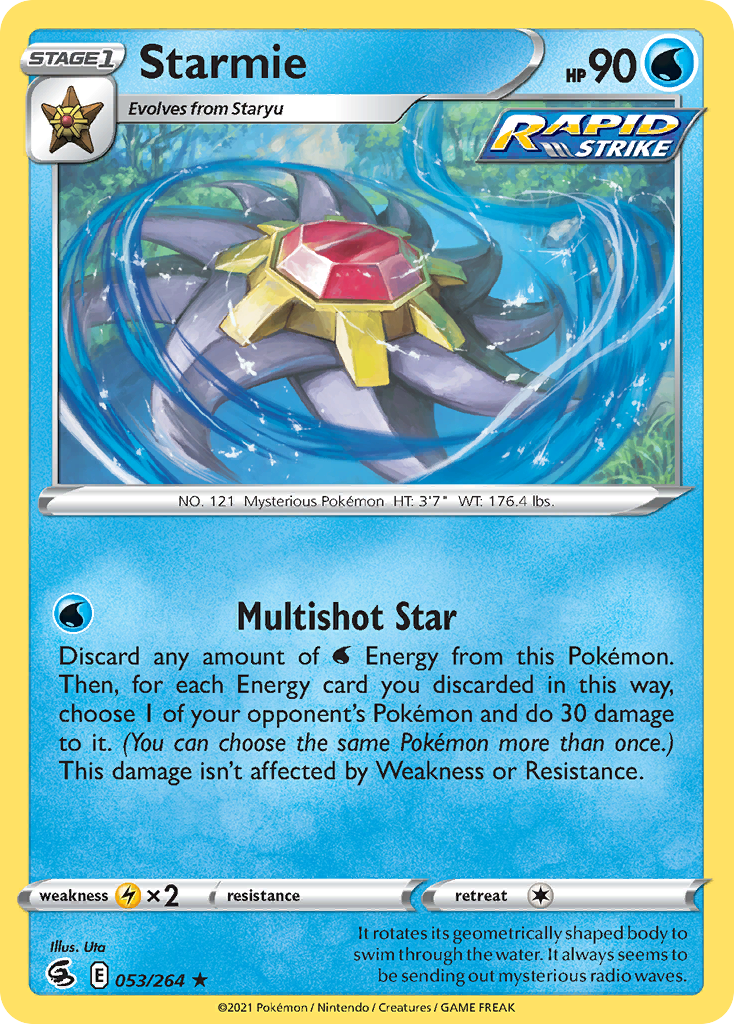 Starmie - Fusion Strike 053/264 (Foil) - Near Mint - Ungraded