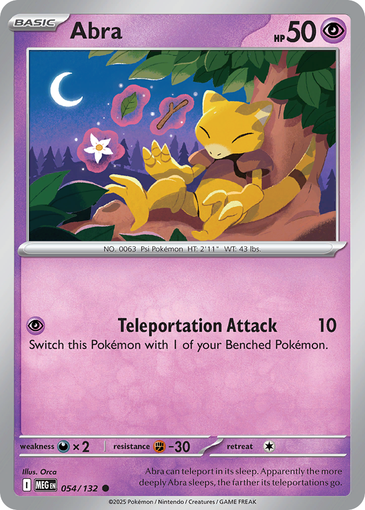 Abra - Mega Evolution 054/132 (Foil) - Near Mint