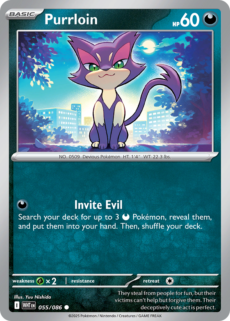 Purrloin - White Flare 055/086 (Foil) - Near Mint