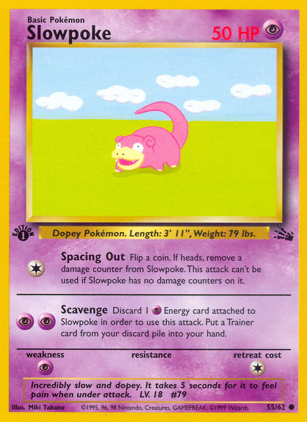 Slowpoke - Fossil 55 - Heavily Played