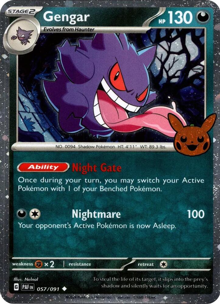 Gengar (Cosmos Holo) - Trick or Trade BOOster Bundle 2024 057/091 (Foil) - Near Mint