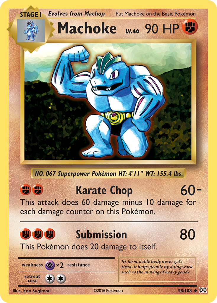 Machoke - Evolutions 58/108 (Foil) - Lightly Played