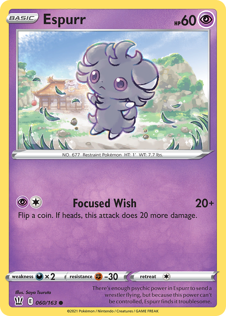 Espurr - Battle Styles 060/163 - Near Mint