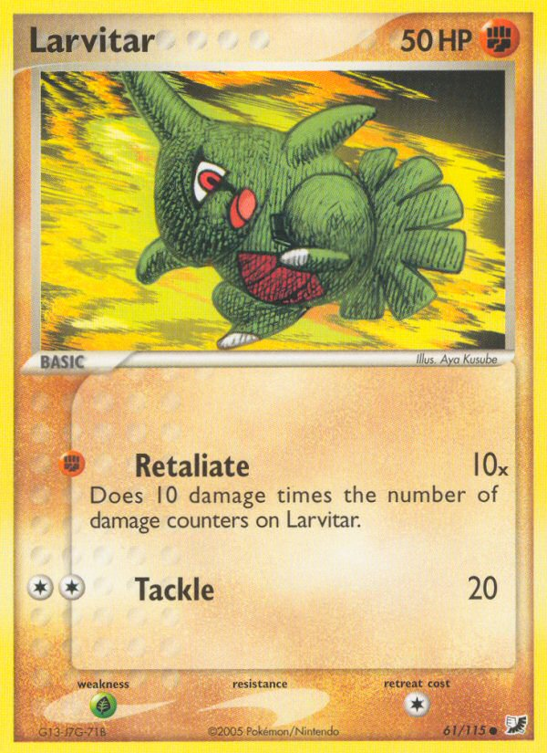 Larvitar - EX Unseen Forces 61/115 - Near Mint
