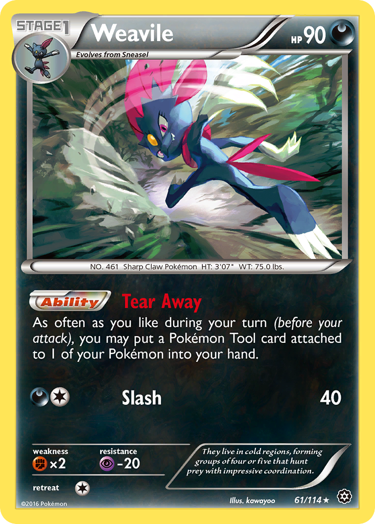 Weavile - Steam Siege 61 (Foil) - Near Mint