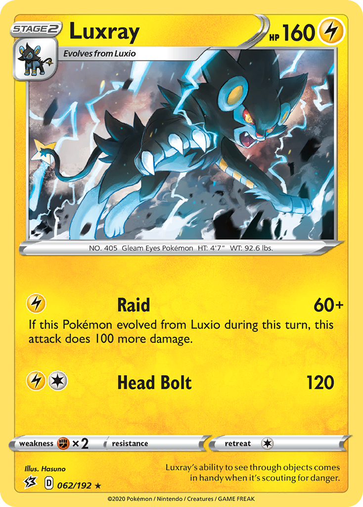Luxray - Rebel Clash 062/192 (Foil) - Near Mint