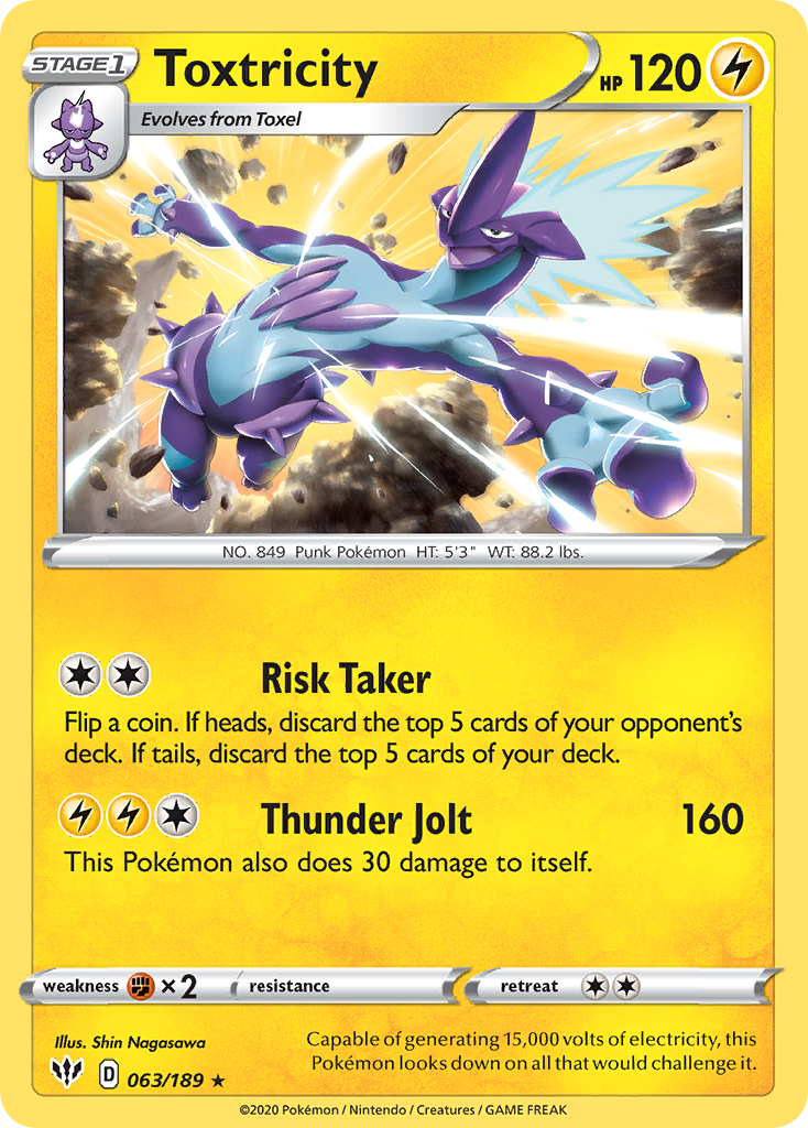 Toxtricity - Darkness Ablaze 063/189 (Foil) - Near Mint