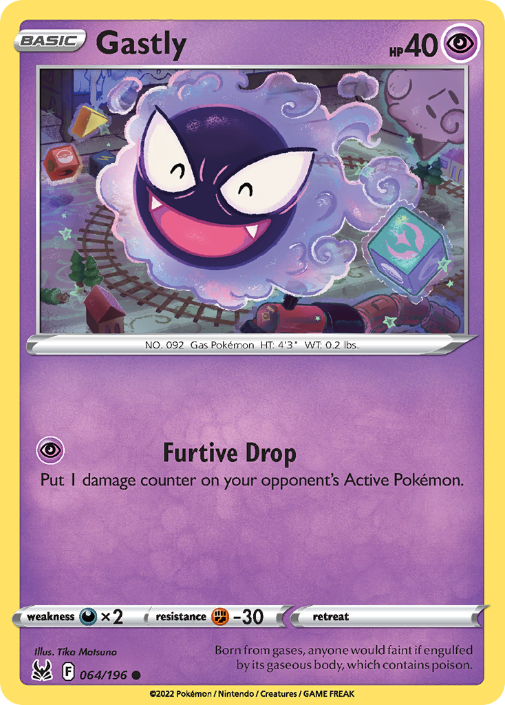 Gastly - Lost Origin 064/196 - Near Mint