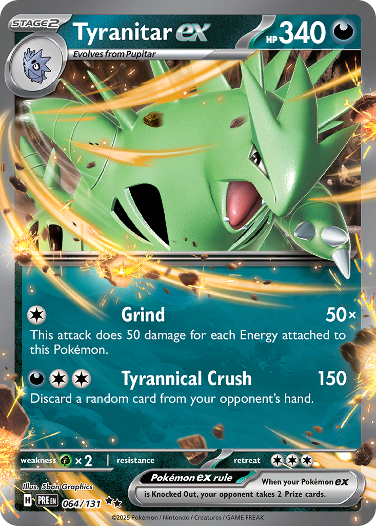 Tyranitar ex - Prismatic Evolutions 064/131 (Foil) - Near Mint