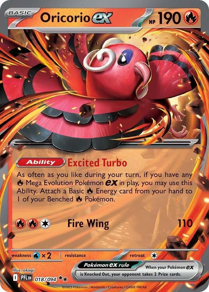 Oricorio ex - Phantasmal Flames 018/094 (Foil) - Near Mint