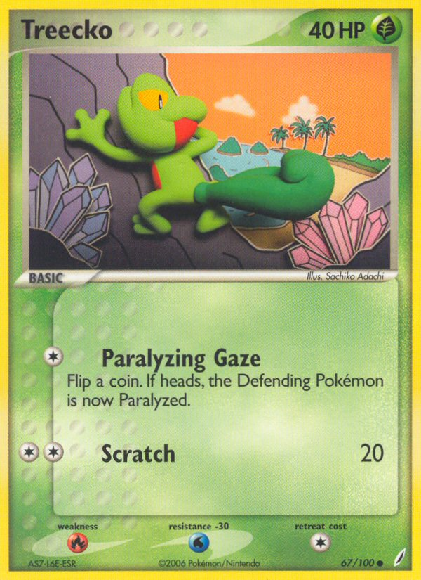 Treecko - EX Crystal Guardians 67 - Near Mint